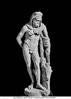 Images Dated 10th October 2017: Hercules, marble, from Pozzuoli, Roman copy from Greek original, National Archaeological Museum