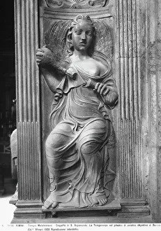 Female Figure In Costume Prints: High-relief representing the Temperance