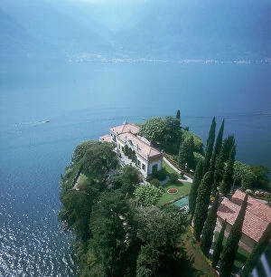 Images Dated 22nd November 2006: Island of San Paolo and its villa, Lake d'Iseo