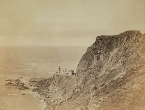 The lighthouse at the Bay of Barnstaple, in Devon