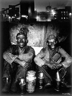 Framed Print : Two miners on a work break Framed Print : Two miners on a work break