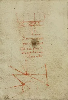 High Renaissance Drawing Techniques Prints: Notes on hydraulics, writings from the Codex Forster III