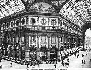 Images Dated 13th March 2012: Octagon of the Galleria Vittorio Emanuele II in Milan with the caf Biffi