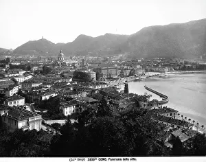 Urban Landscape Italy Prints: Panoramic view of Como