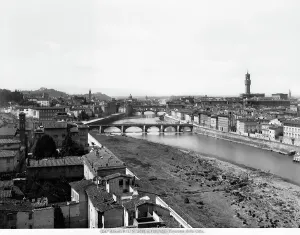 Medieval Cityscape Prints: A panoramic view of Florence