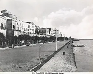 Panoramic view of the seafront of Syracuse