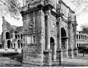 Arch Of Constantine Rome Prints: Partial view of the Arch of Constantine in Rome
