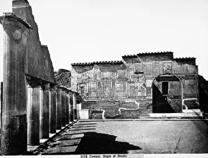 Ancient Civilization Monuments Prints: Partial view of the ruins of the Stabian Baths