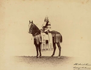 Images Dated 9th February 2015: Portrait of a man on horseback in dress parade. The photograph shows the following dedication