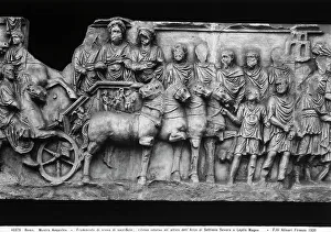 Imperial Period Sculpture Prints: Procession, bas-relief of the Arch of Settimio Severo
