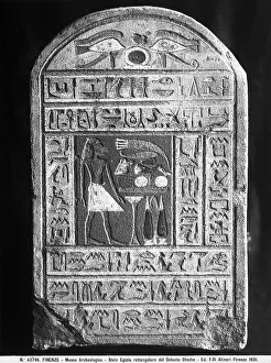 Egyptian Mythology Symbols Prints: Rectangular Egyptian stele of the deceased Obsche