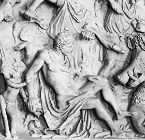Images Dated 8th October 2018: Detail of the sarcophagus front depicting the myth of Adonis, Palazzo Ducale, Mantua