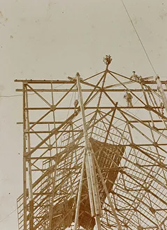 Scaffolding Construction Site Prints: Scaffolding on the construction site