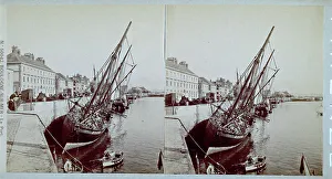 French Naval History Prints: Ship at anchor
