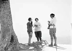 Skiers on the slopes of Abetone
