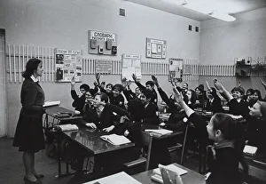Teacher Student Interaction Prints: Soviet class during a lecture