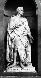 Statue of Amerigo Vespucci by Gaetano Grazzini, at the Uffizi Gallery in Florence