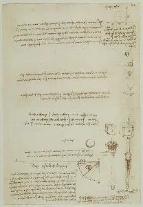 High Renaissance Drawing Prints: Study on the movement of the objects: work of Leonardo da Vinci belonging to the Code A (2172)