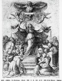 Renaissance Period Artwork Prints: Study for a religious composition with the Virgin