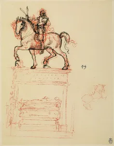 Leonardo Da Vinci Study Prints: Study for the Trivulzio Monument