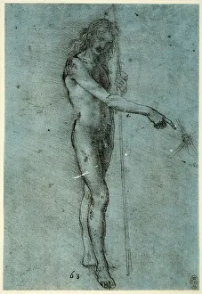 Human Body Studies Prints: Study of a young man standing