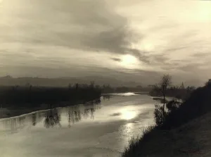 Arno River View Prints: Sunset on the Arno river