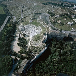 Greece Collection: Syracuse: aerial view of the Greek theater