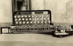 Vintage Communication Device Prints: A teleprinter