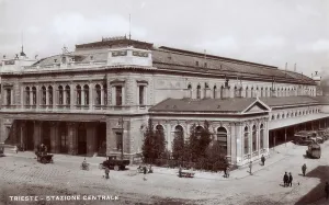 Vintage Railway Infrastructure Prints: Trieste central station