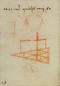High Renaissance Drawings Prints: Various drawings and notes, study from the Codex Forster III