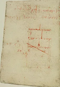 Renaissance Baroque Period Artwork Prints: Various notes and sketches, writings from the Codex Forster III