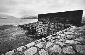 Natural Coastal Scenery Prints: View of the beach with wall
