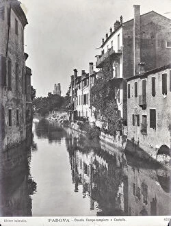 Images Dated 19th June 2017: View of Canal Camposampiero and Castelvecchio (Castle of Torlonga) in Padua