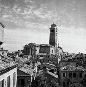Aerial View And Birds Eye Viewlate Gothic Collection: View of the Church of Santa Maria dei Frari, Venice