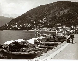 Lake Como Landscape Photography Prints: View of the harbour of Como