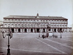 View of Piazza del Plebiscito in Naples