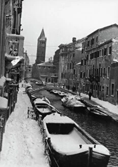 Images Dated 30th May 2016: View of Venice in the snow