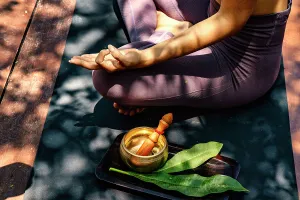 Colorful Nature Scenery Prints: Yoga practicing