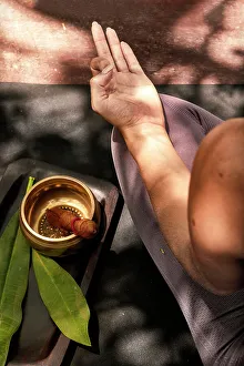 Yoga Print featuring a woman practicing yoga