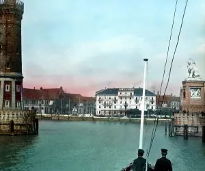 Lake Constance Print: Lindau Harbor Entrance