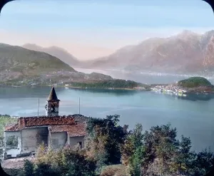 Print of Lake Como landscape with Bellagio