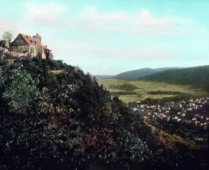 Thuringen Print: Greifenstein Castle Ruins and Bad Blankenburg
