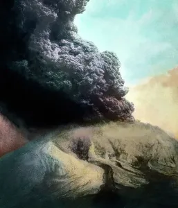 Vulkanismus Print - Lava flowing from a volcano