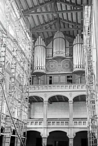 Print of Frankfurt / Oder church interior in 1949