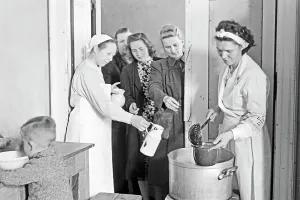 Print: Adults Receiving Food Aid in Frankfurt / Oder, Germany 1948
