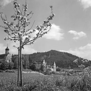 Beuron Benediktinerkloster Print, Black and White Photo