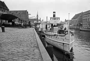 Danzig Harbor Print - Ship Stanislaw at Quay