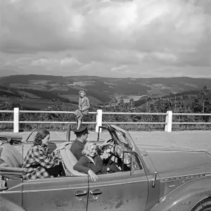 Print of a Couple in a Convertible, Germany 1930s