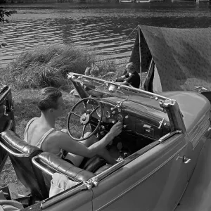 Ford V8 Convertible Print, 1930s Germany
