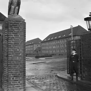 Marineschule Wesermünde Print: Guard at Navy School Entrance